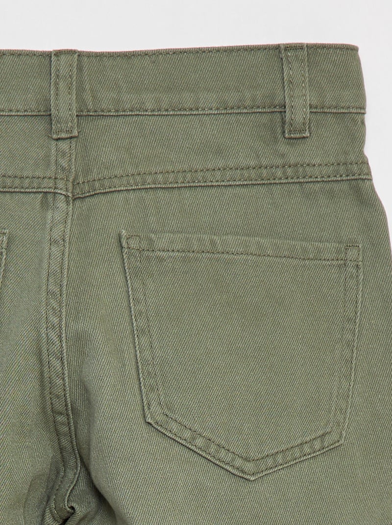 Bermuda en twill coupe loose VERT - Kiabi