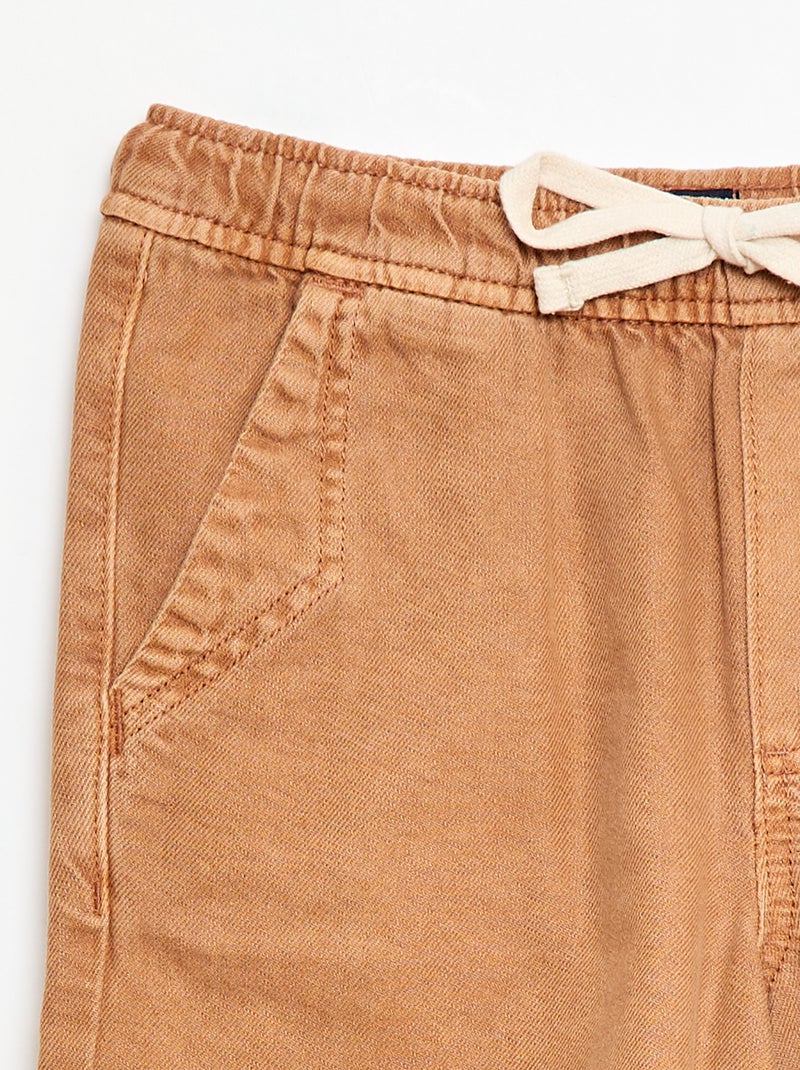Bermuda en twill Jaune - Kiabi
