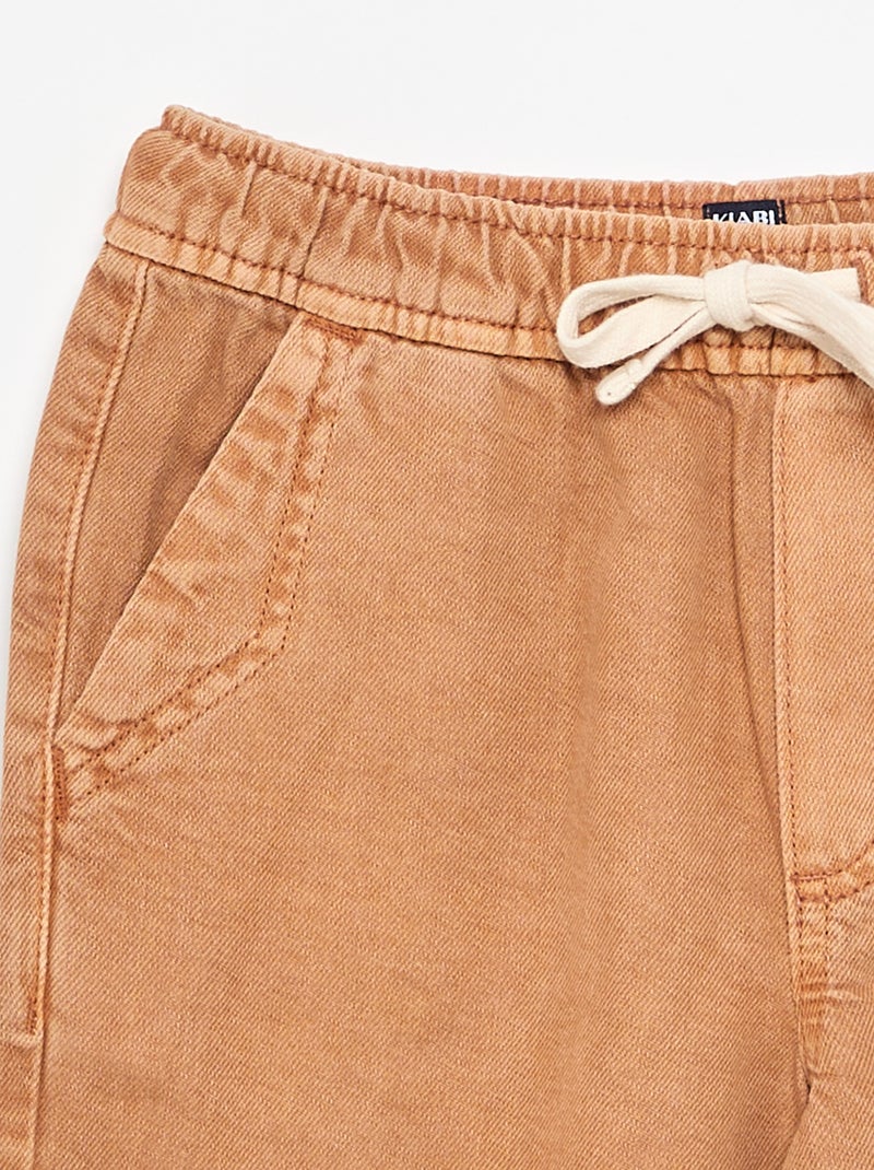 Bermuda en twill Marron - Kiabi