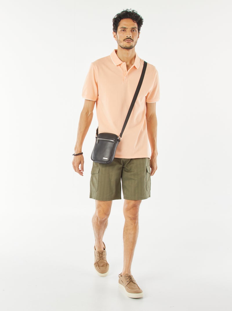 Bermuda en twill multipoches Vert - Kiabi