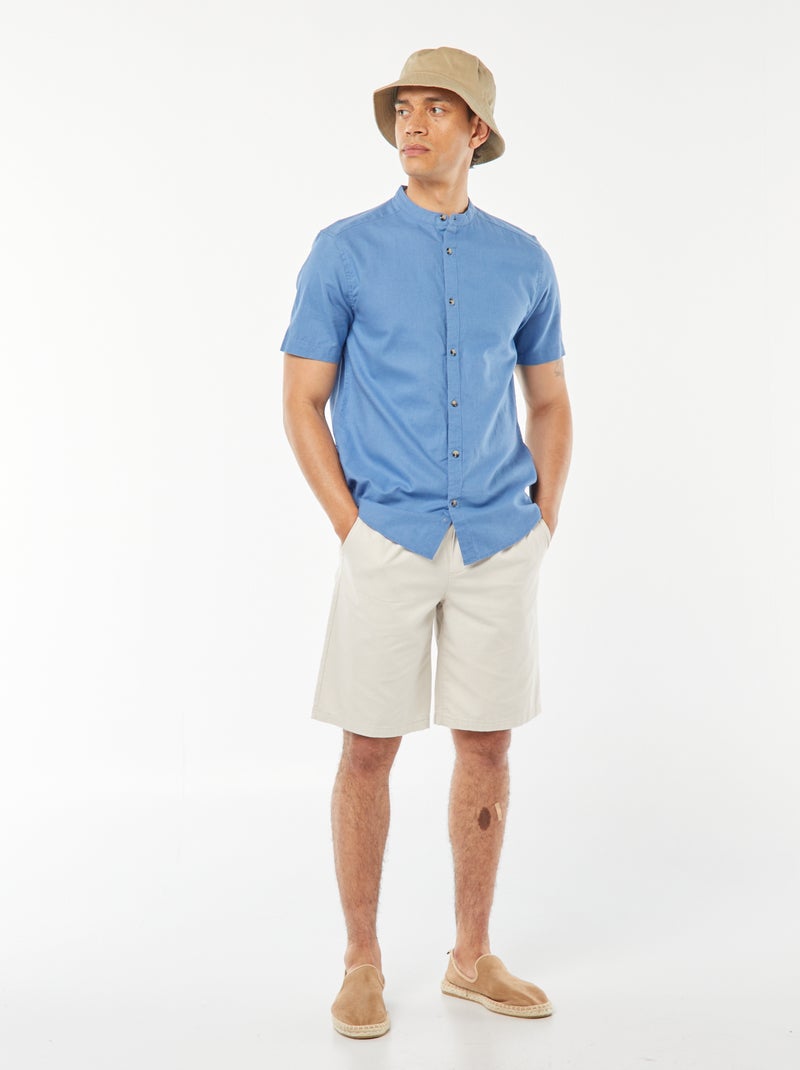 Bermuda en twill uni Gris - Kiabi