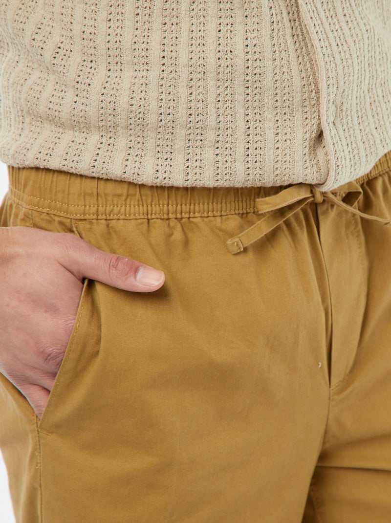 Bermuda en twill uni VERT - Kiabi