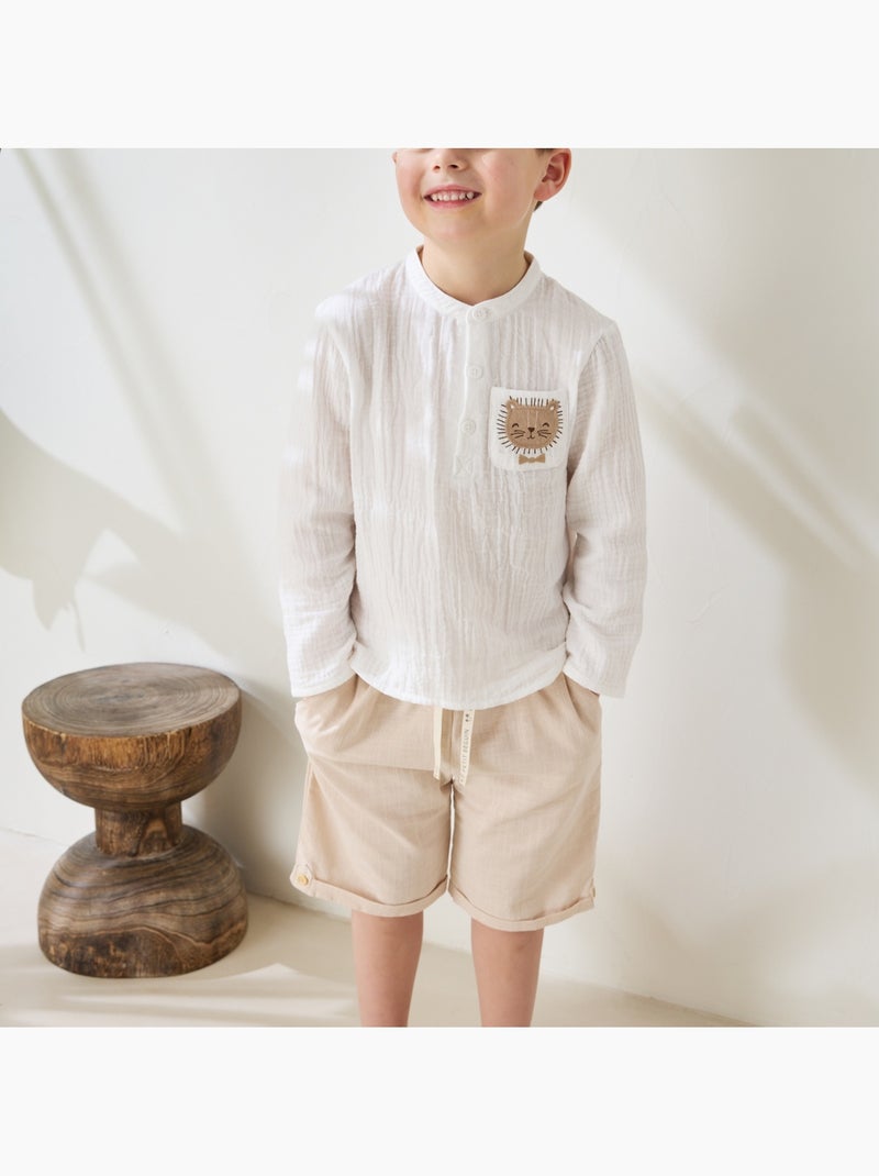 Bermuda enfant Auguste Beige sable - Kiabi