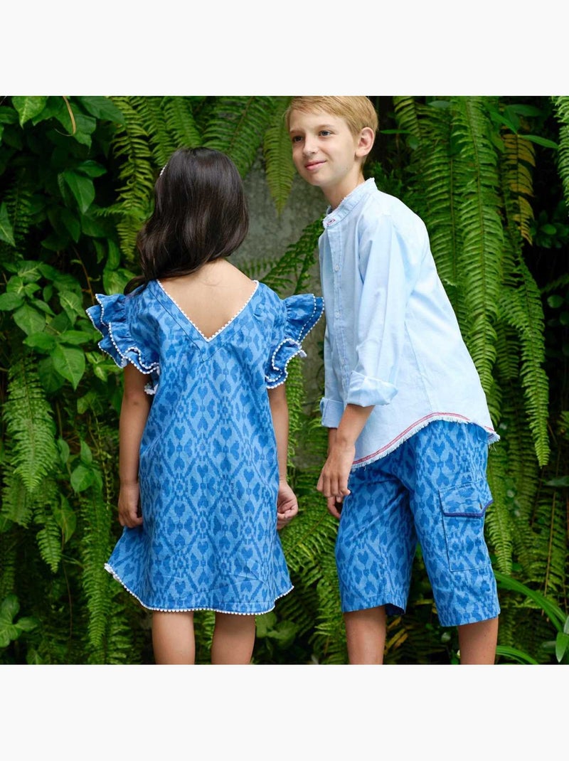 Bermuda  Été  Tie and Dye  ARCACHON - La Faute à Voltaire Bleu - Kiabi