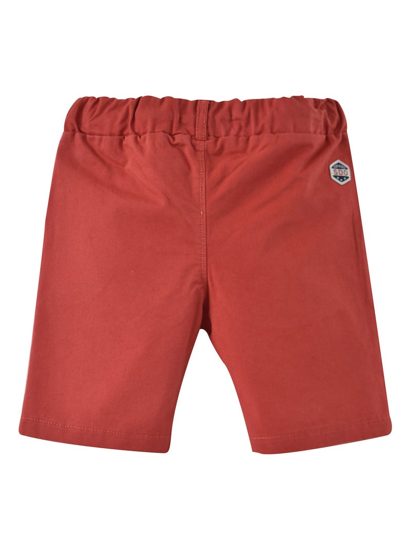 BERMUDA EUDES TWILL Rouge - Kiabi