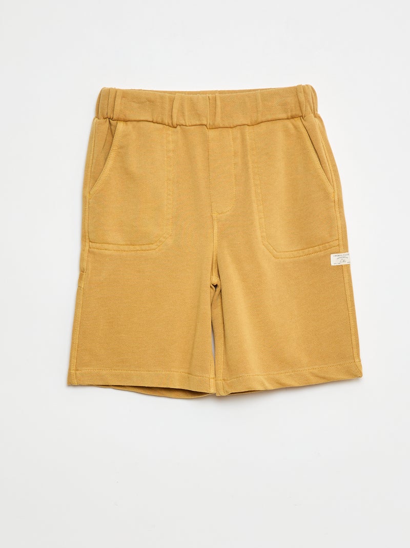 Bermuda fluide en french terry Jaune - Kiabi