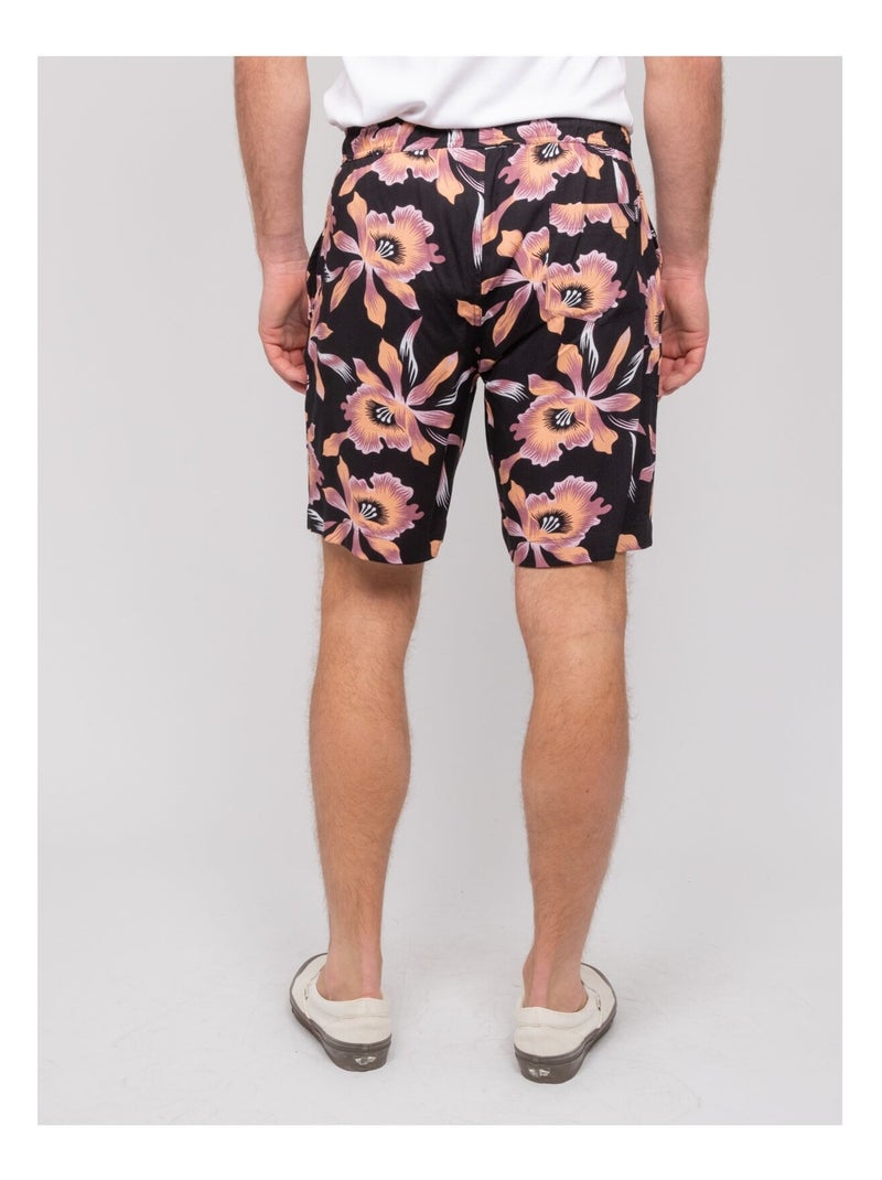 Bermuda fluide motifs BALI Noir - Kiabi