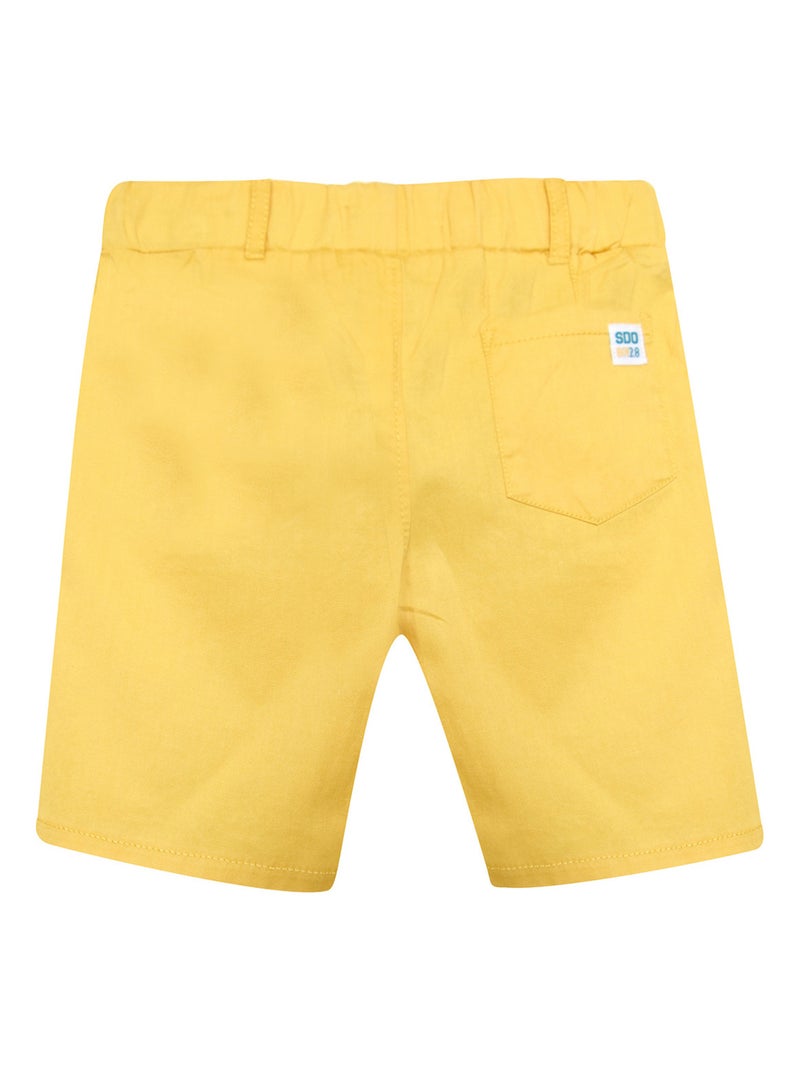 BERMUDA GARET TWILL ENFANT Jaune - Kiabi