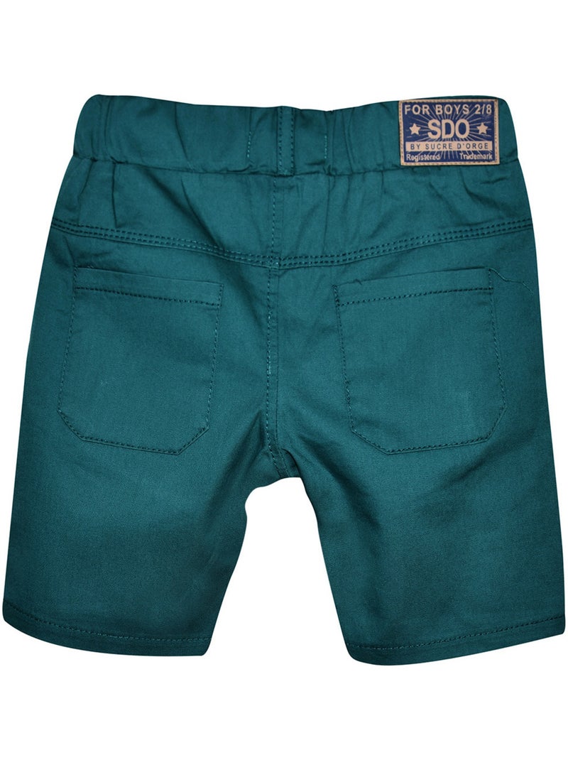 BERMUDA GARY TWILL ENFANT Vert - Kiabi