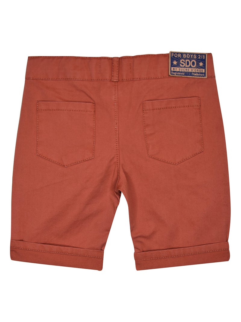 BERMUDA GIACOMO TWILL ENFANT Marron - Kiabi