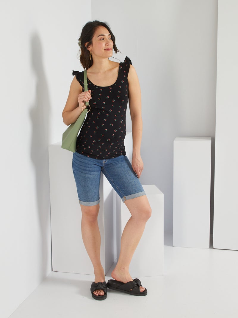 Bermuda grossesse en denim Bleu - Kiabi