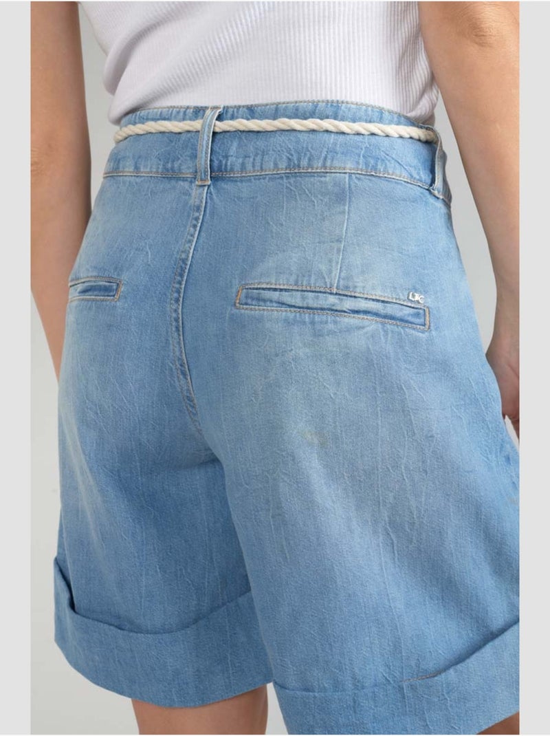 Bermuda HELLIA 'Le Temps Des Cerises' Bleu - Kiabi