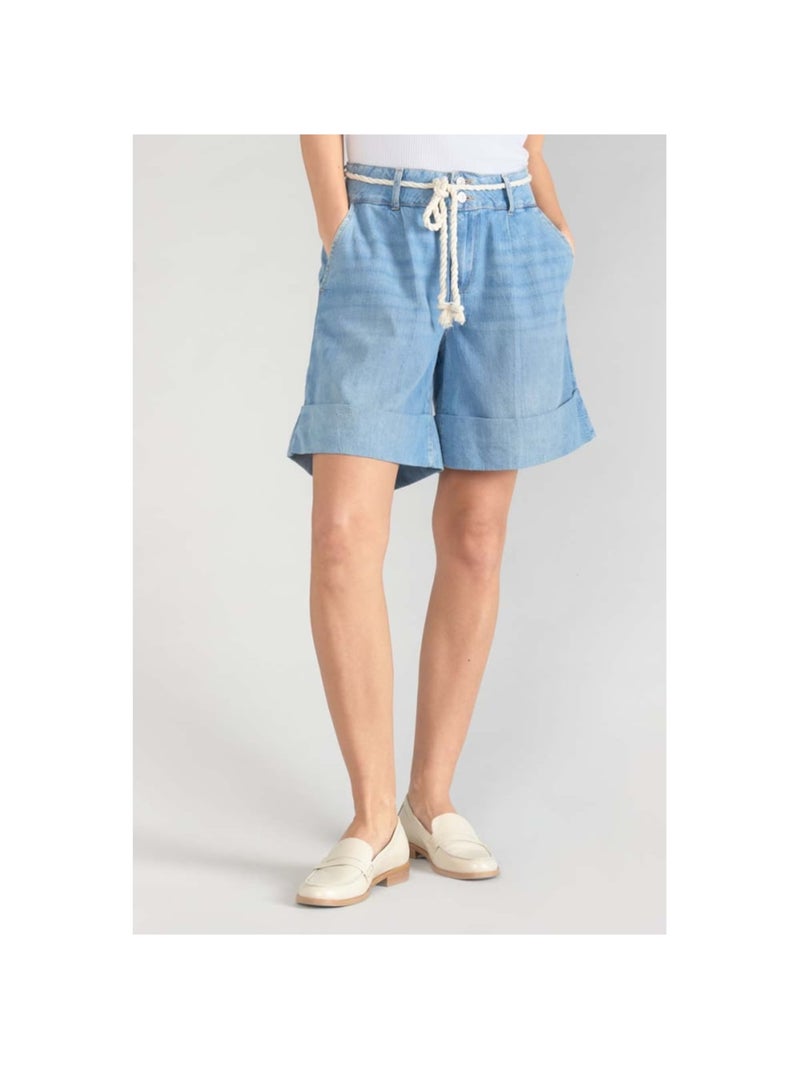 Bermuda HELLIA 'Le Temps Des Cerises' Bleu - Kiabi