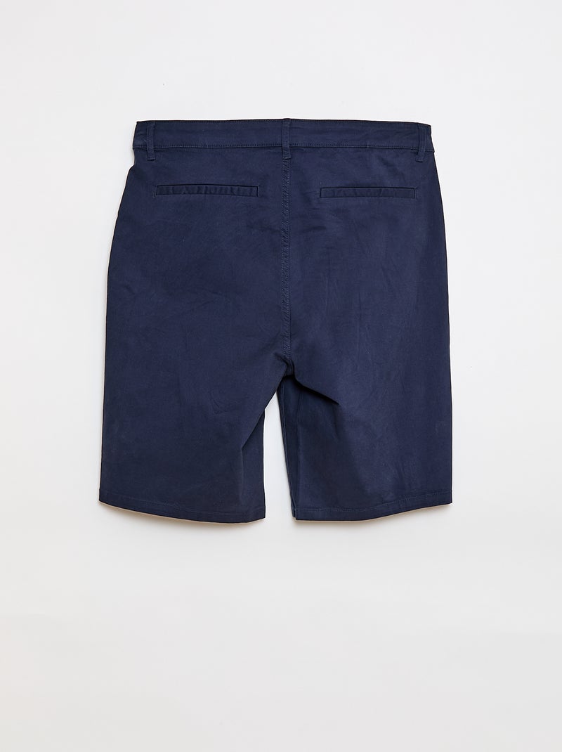 Bermuda homme à coupe chino uni Bleu - Kiabi