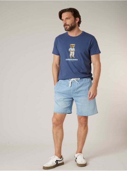 Bermuda homme en maille denim
 'Deeluxe' - Kiabi