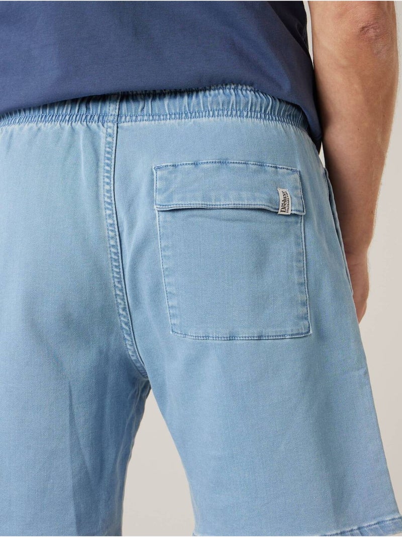 Bermuda homme en maille denim
 'Deeluxe' Bleu ciel - Kiabi
