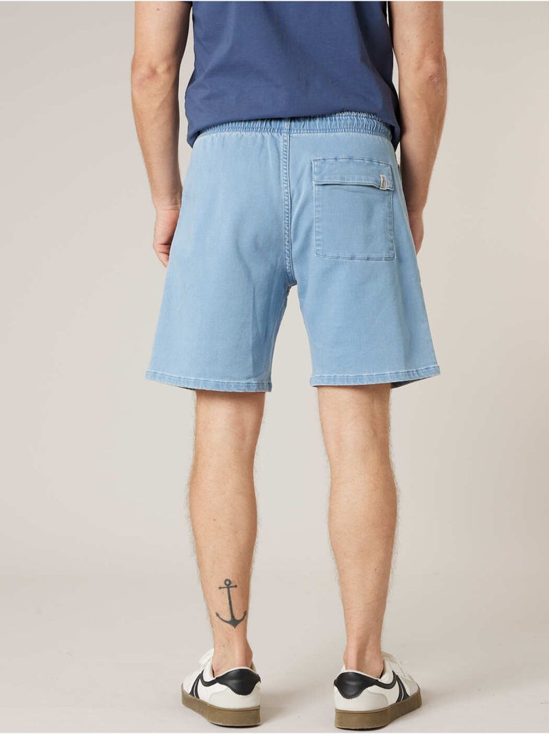 Bermuda homme en maille denim
 'Deeluxe' Bleu ciel - Kiabi