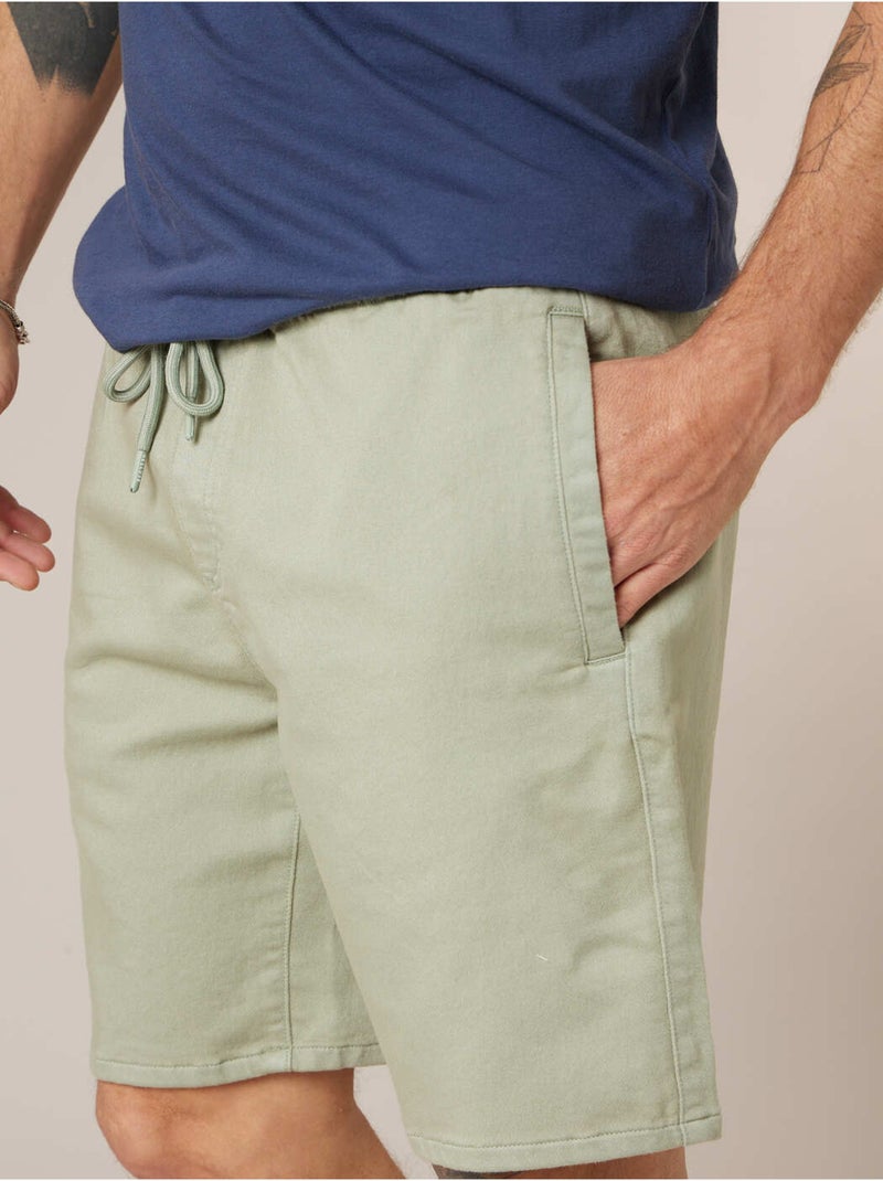 Bermuda homme en maille denim
 'Deeluxe' Vert tilleul - Kiabi