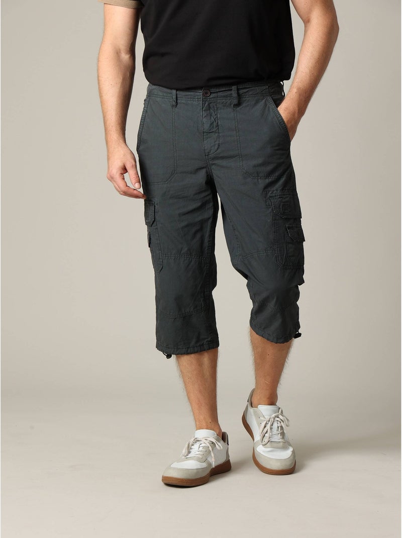 Bermuda homme en popeline 'Deeluxe' gris anthracite - Kiabi