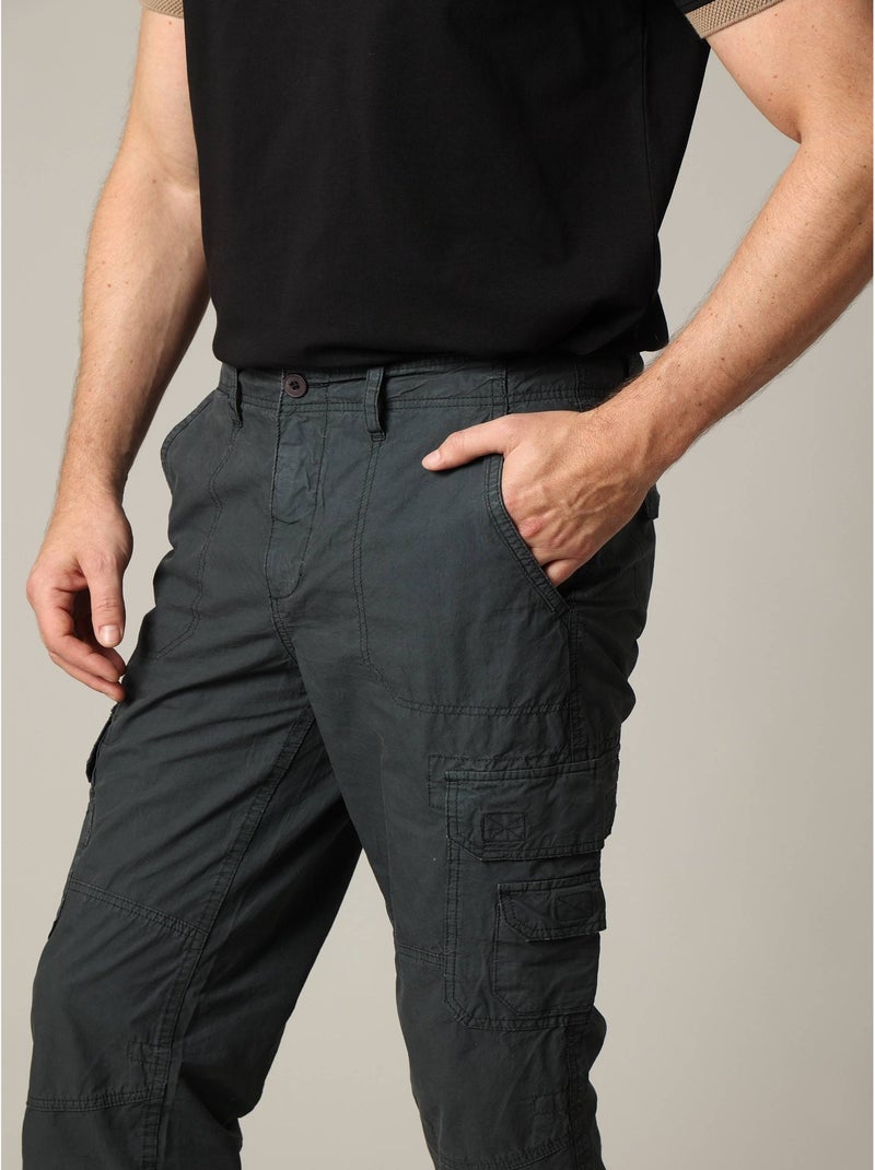 Bermuda homme en popeline 'Deeluxe' gris anthracite - Kiabi