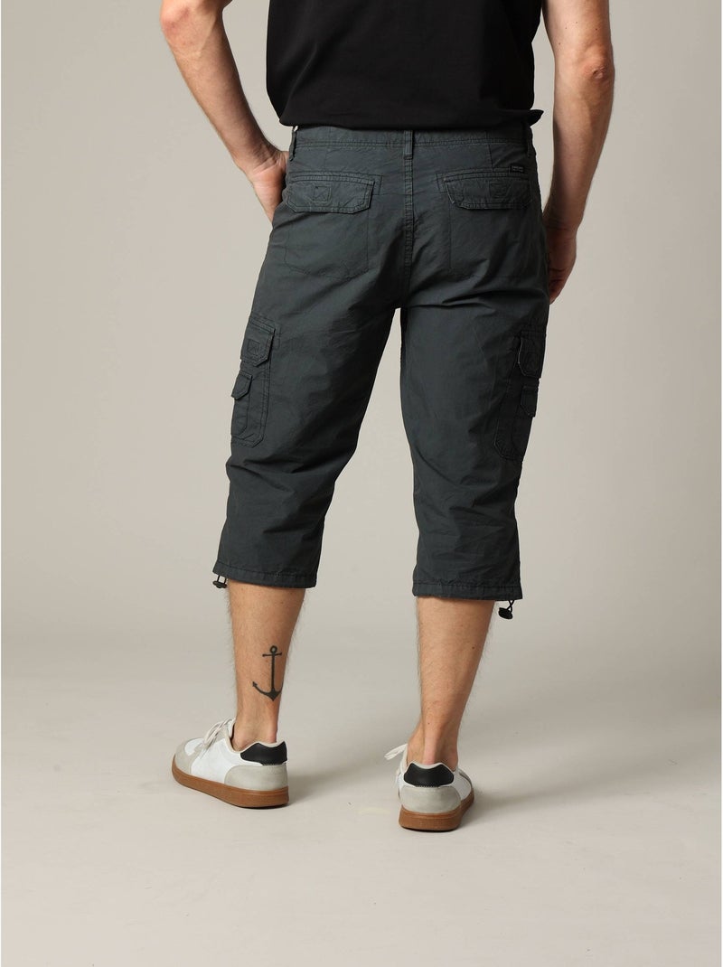 Bermuda homme en popeline 'Deeluxe' gris anthracite - Kiabi