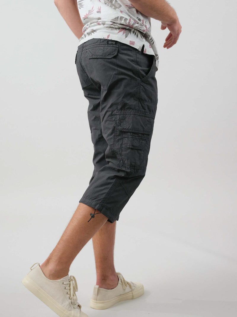 Bermuda homme en popeline 'Deeluxe' gris anthracite - Kiabi