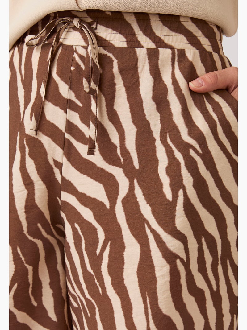 Bermuda imprimé animalier Climatyl - Damart Marron - Kiabi