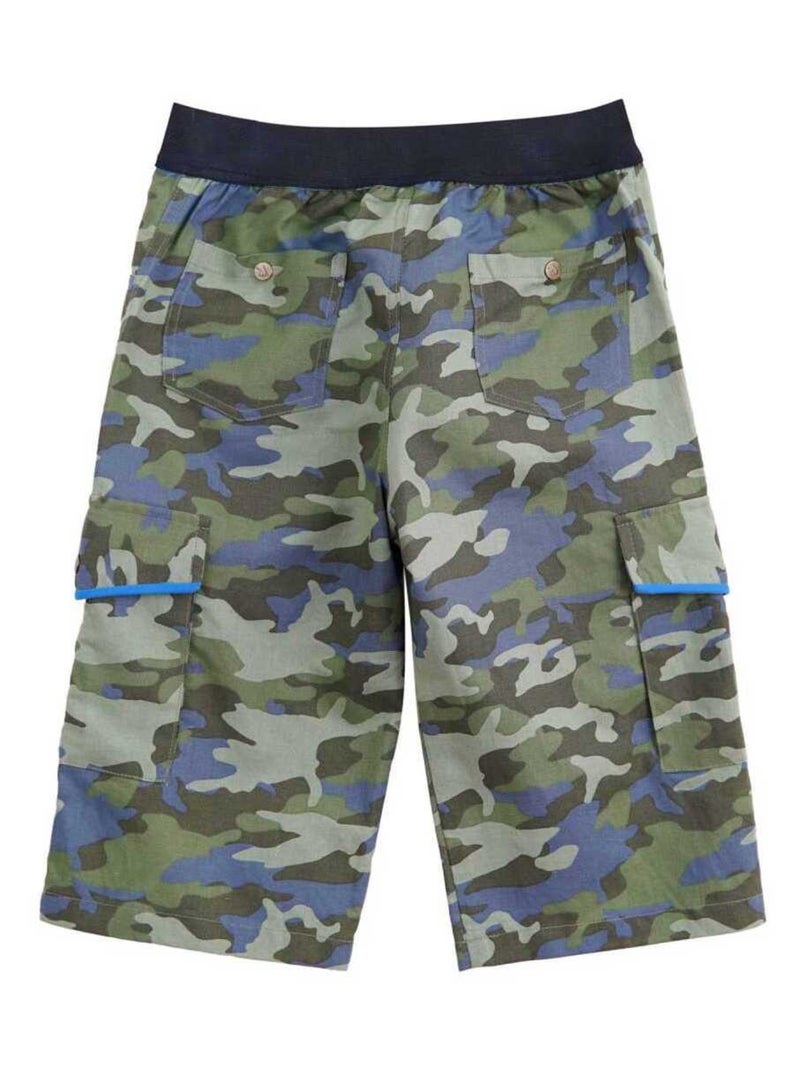 Bermuda Imprimé Camouflage  / Lin    ARCACHON - La Faute à Voltaire Kaki - Kiabi