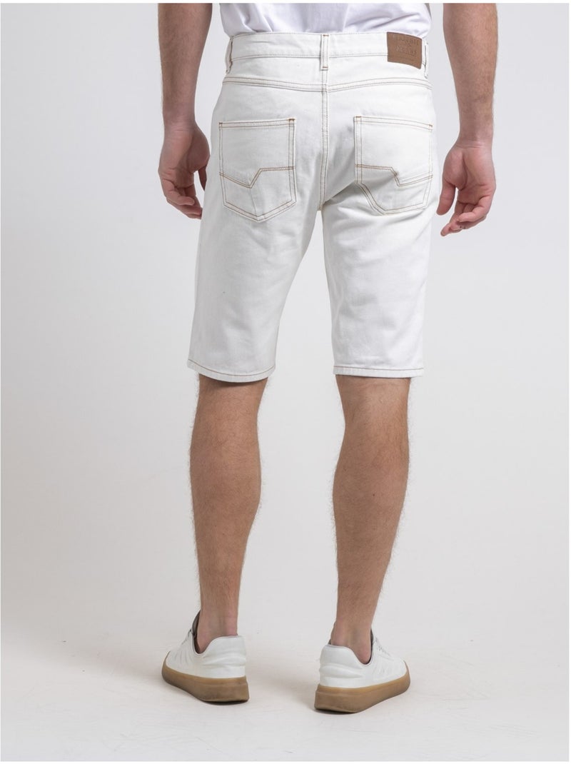 Bermuda jean BELKARA Blanc - Kiabi