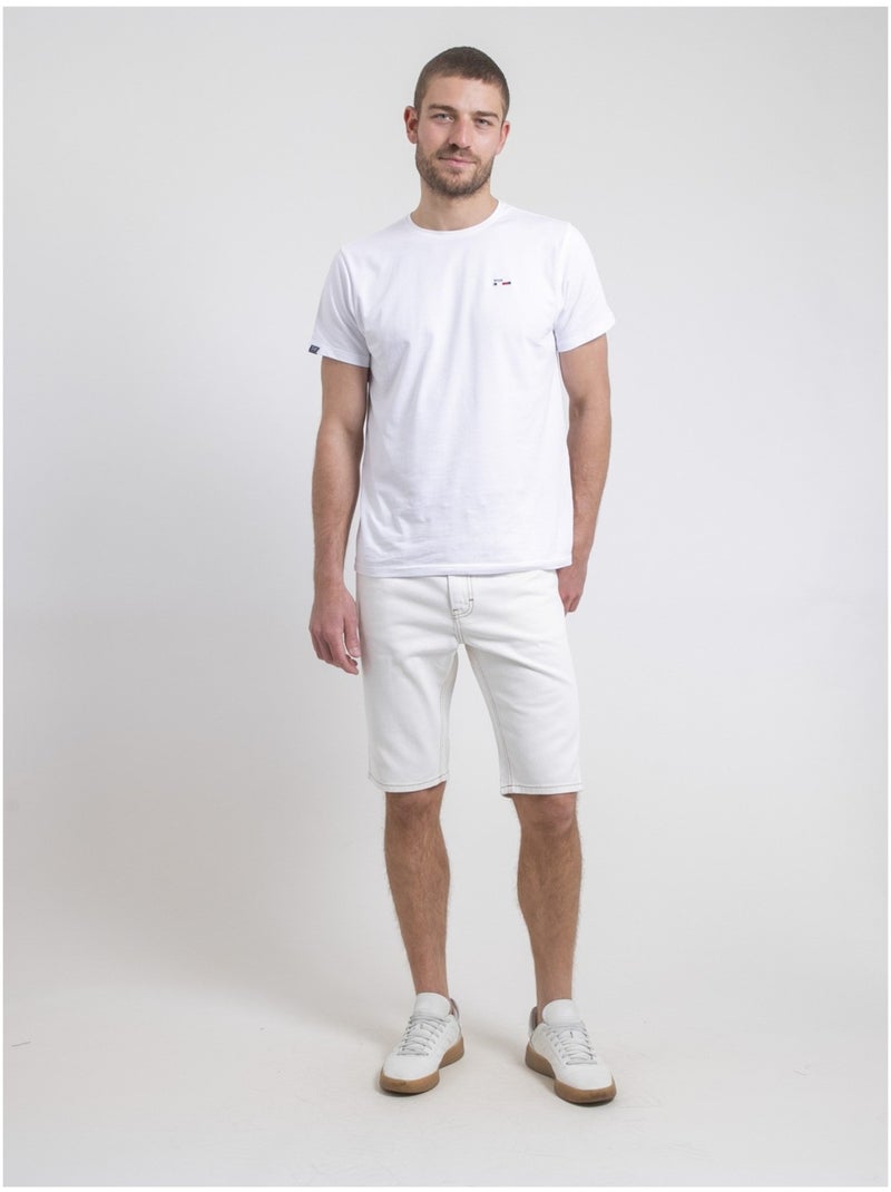 Bermuda jean BELKARA Blanc - Kiabi