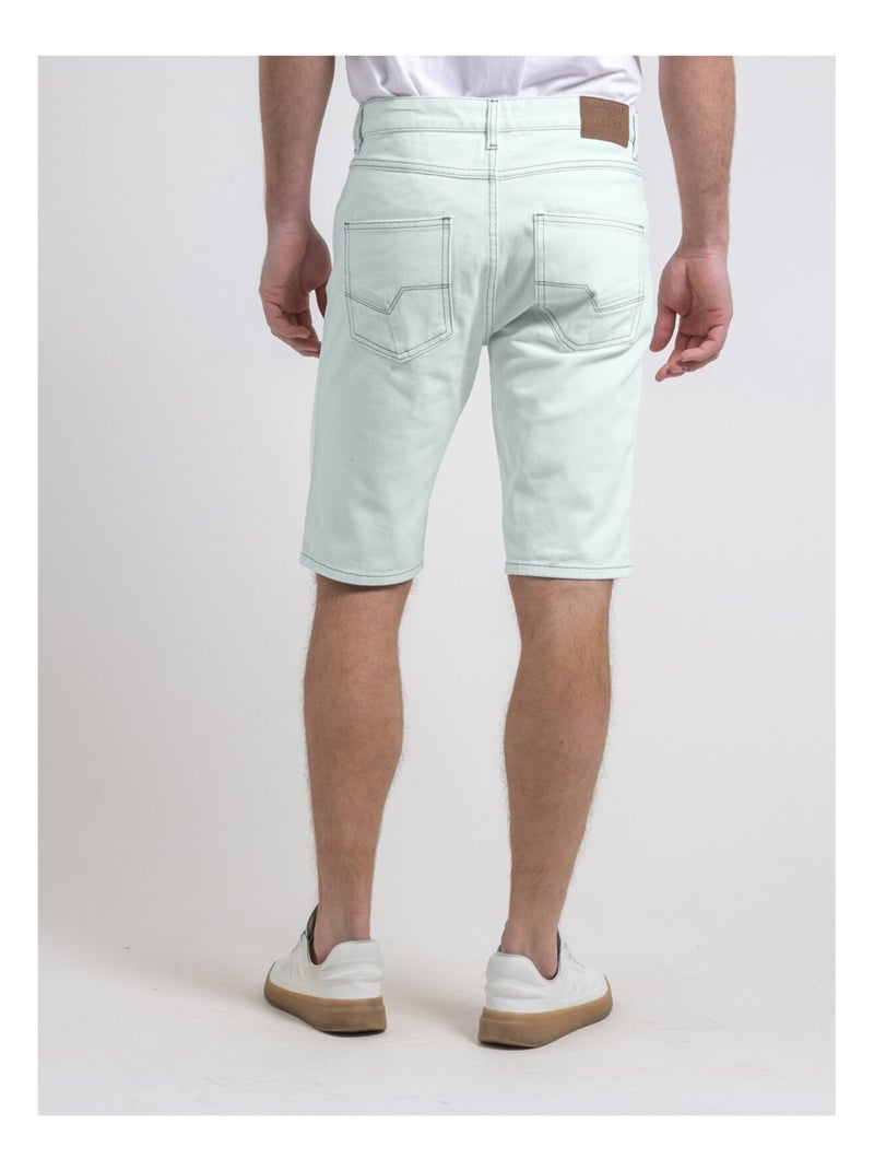 Bermuda jean BELKARA Vert - Kiabi