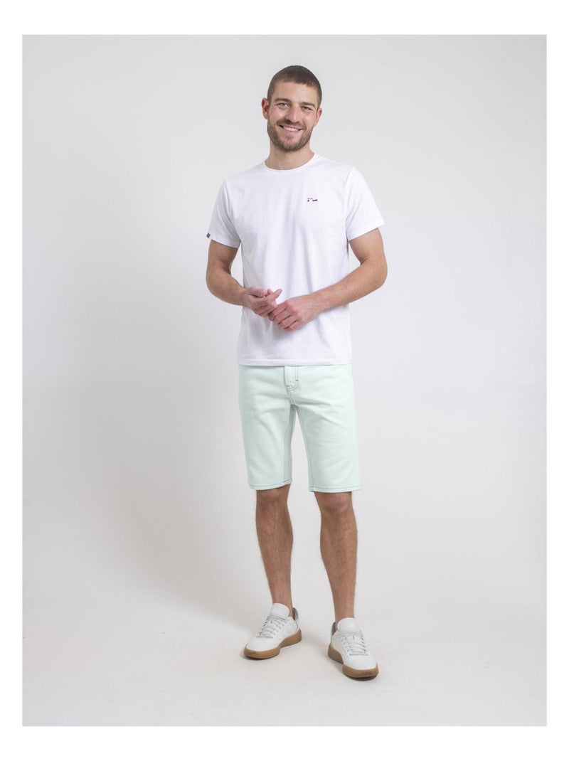 Bermuda jean BELKARA Vert - Kiabi