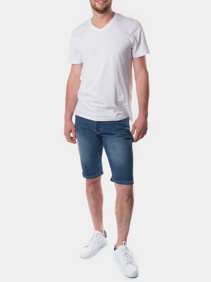 Bermuda jean Bleu foncé - Kiabi
