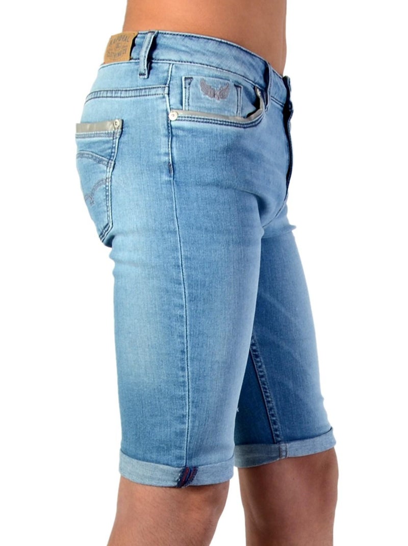 Bermuda Kaporal Enfant Dule Fripe Bleu - Kiabi