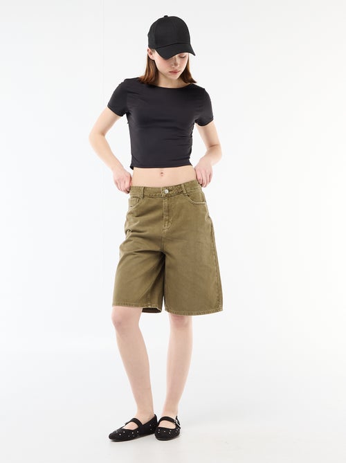 Bermuda large en twill - Kiabi