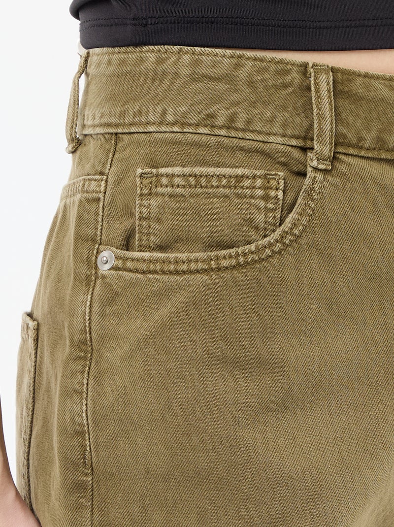 Bermuda large en twill Kaki - Kiabi