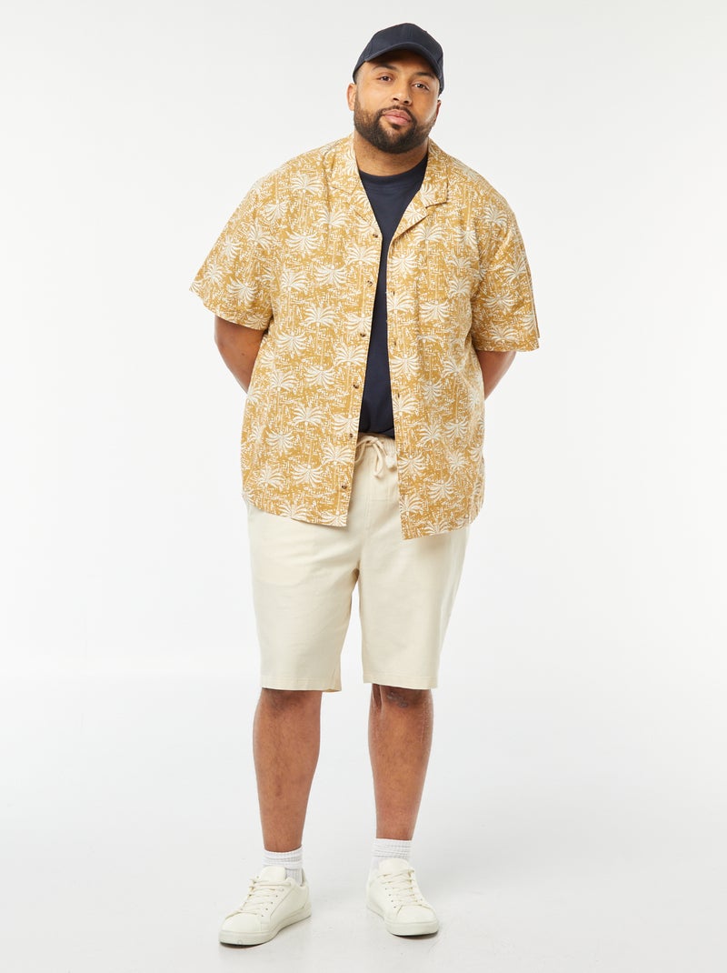 Bermuda léger avec taille élastiquée BLANC - Kiabi
