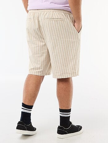 Bermuda léger uni avec 4 poches