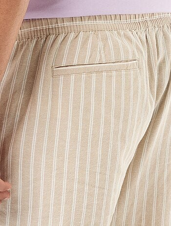 Bermuda léger uni avec 4 poches