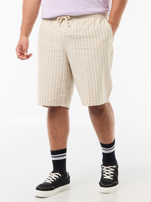 Bermuda léger uni avec 4 poches - Kiabi