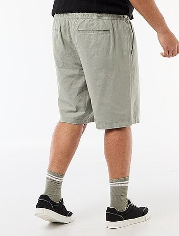 Bermuda léger uni avec 4 poches