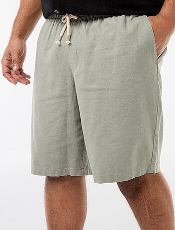 Bermuda léger uni avec 4 poches