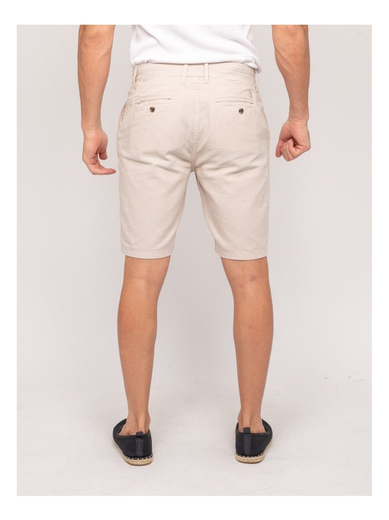 Bermuda lin BAYPLUM Beige - Kiabi