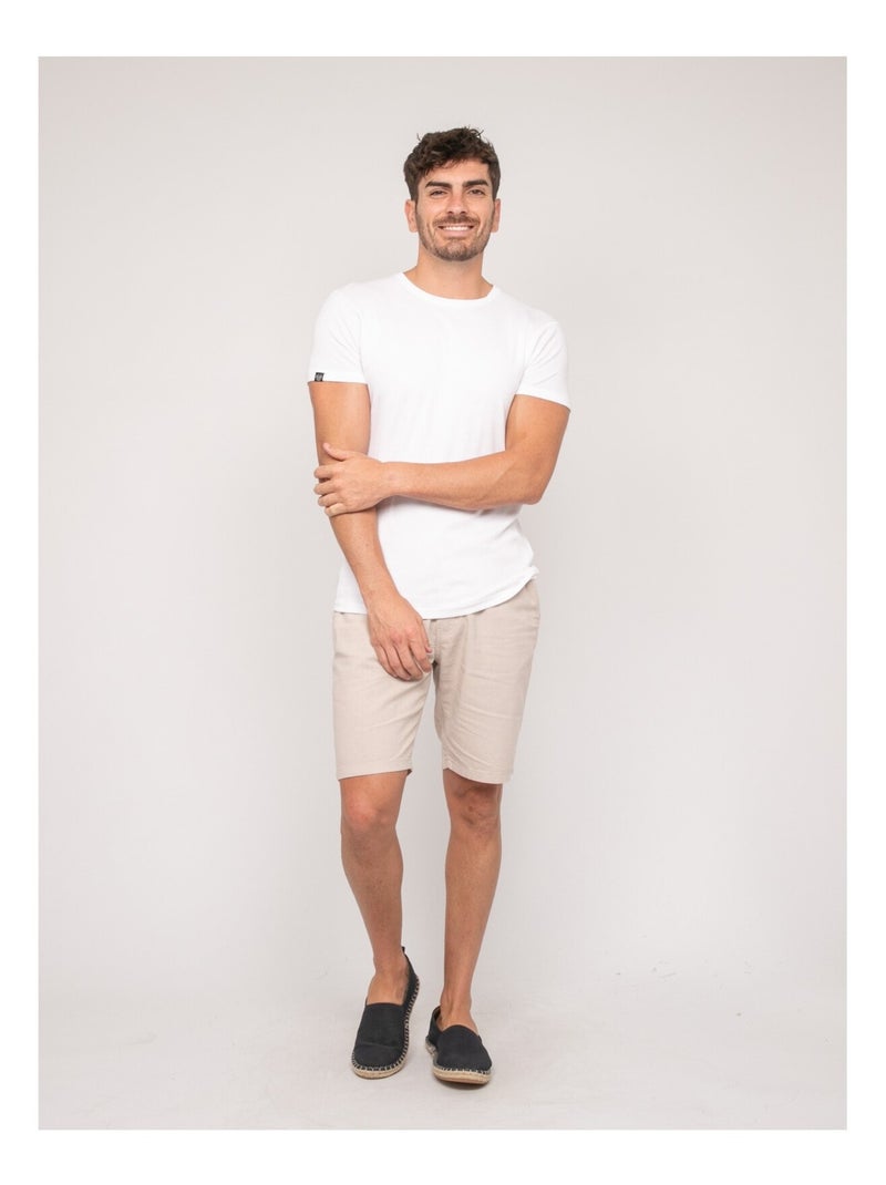 Bermuda lin BAYPLUM Beige - Kiabi