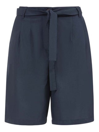 Bermuda long bleu marine en viscose Femme - Terre de Marins