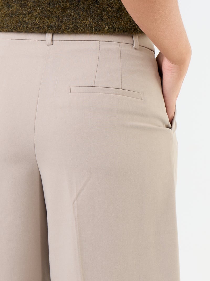Bermuda long coupe chino Beige - Kiabi
