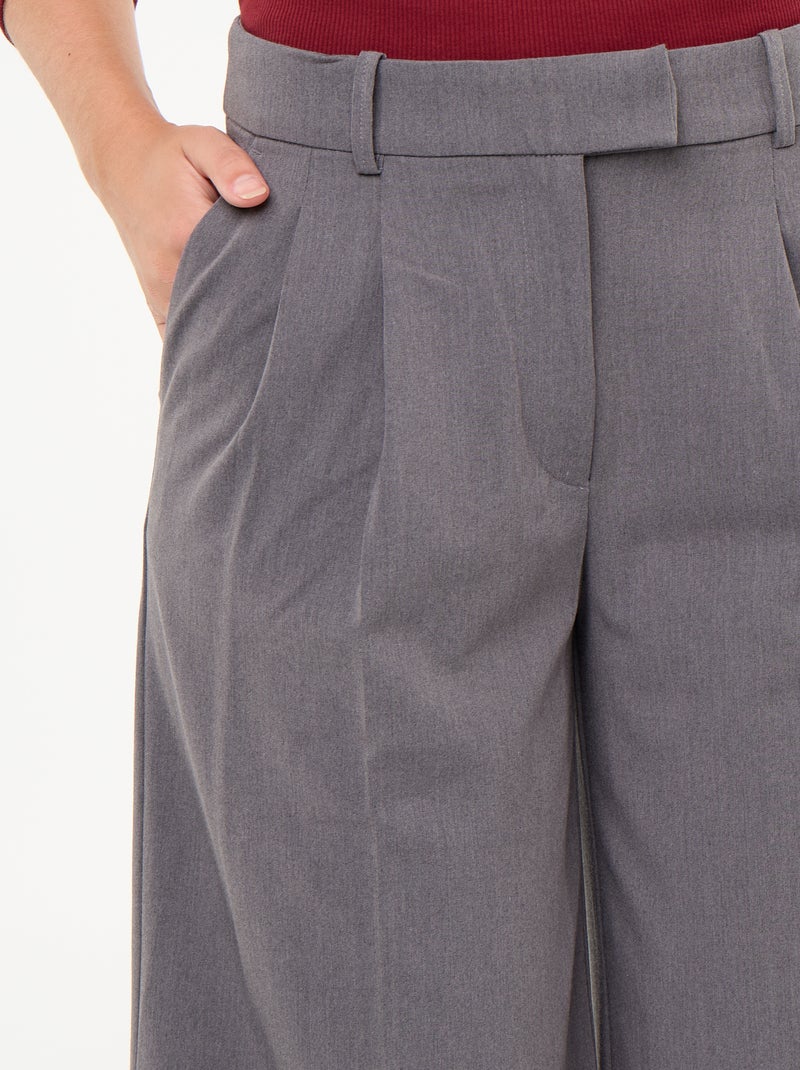 Bermuda long coupe chino Gris - Kiabi
