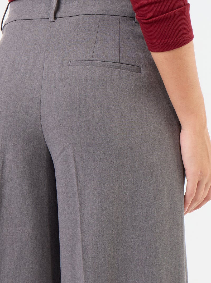 Bermuda long coupe chino Gris - Kiabi