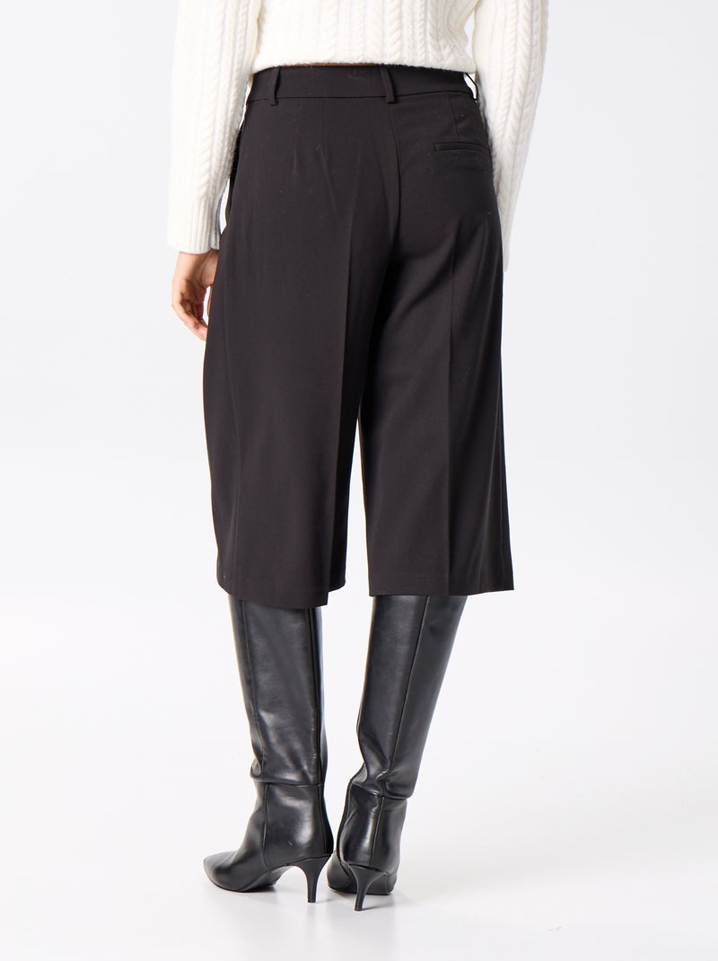 Bermuda long coupe chino Noir - Kiabi