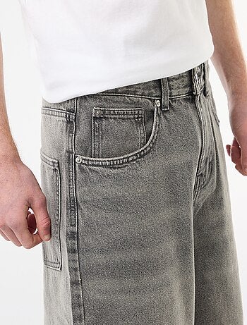 Bermuda long denim en coton